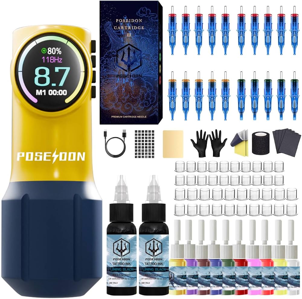 Poseidon OLED Wireless Tattoo Pen Machine gallery 1