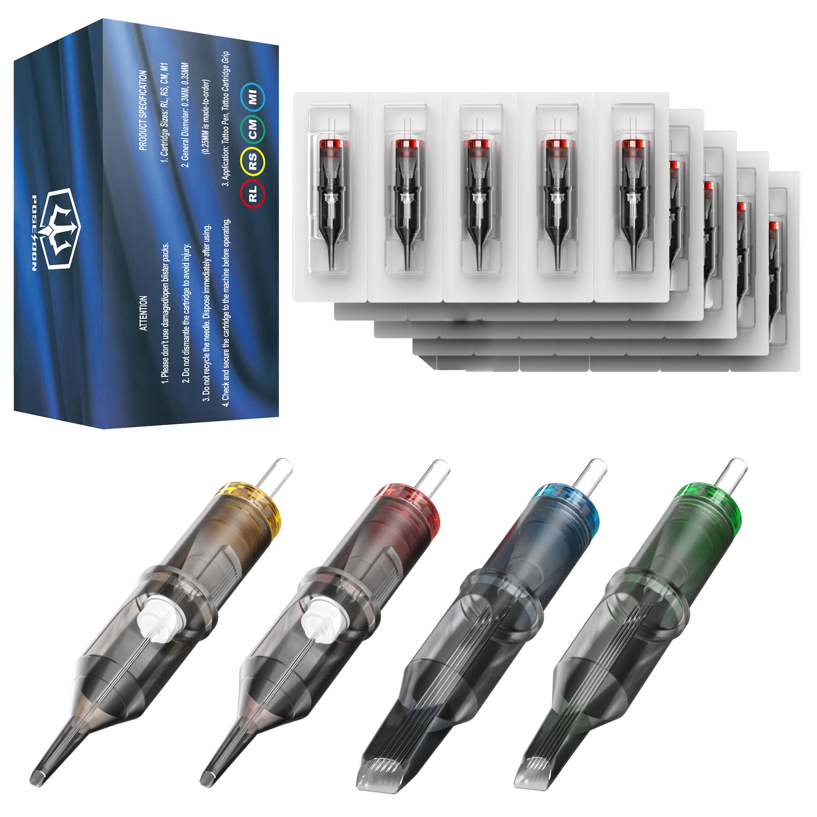 V5 Mixed Cartridge Needle Pack, 50 pcs